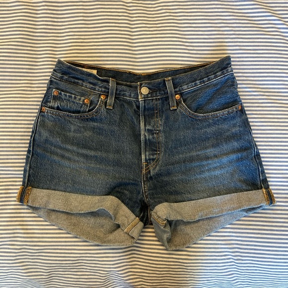 Levi's 501 Long Shorts 27 Blue Clue - Picture 3 of 9